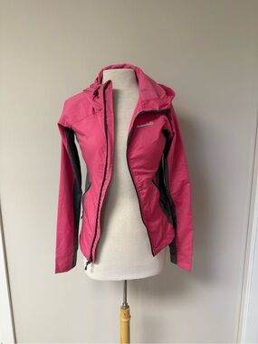 Women's Pink Hooded Rain Jacket